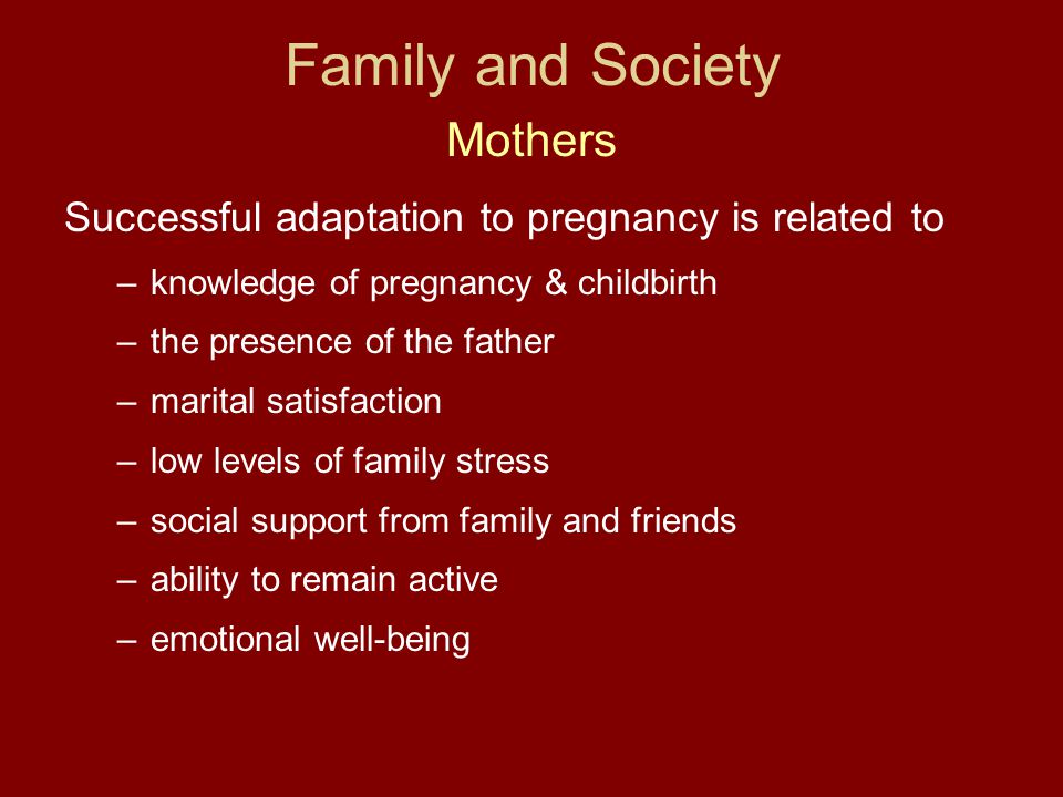 Family Adaptation on Pregnancy Essay